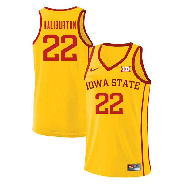 Mens Iowa State Cyclones #22 Tyrese Haliburton Nike 2020 Gold Iowa State College Basketball Jersey Mens Iowa State Cyclones #22 Tyrese Haliburton Nike 2020 Gold Iowa State College Basketball Jersey