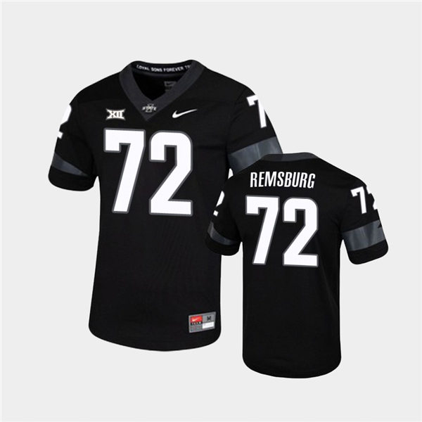 Mens Iowa State Cyclones #72 Jake Remsburg Nike 2020 Black College Football Jersey