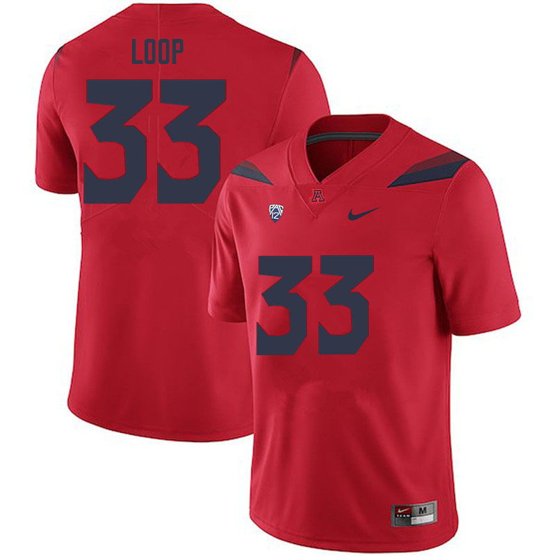 Mens Arizona Wildcats #33 Tyler Loop Nike Red College Football Game Jersey