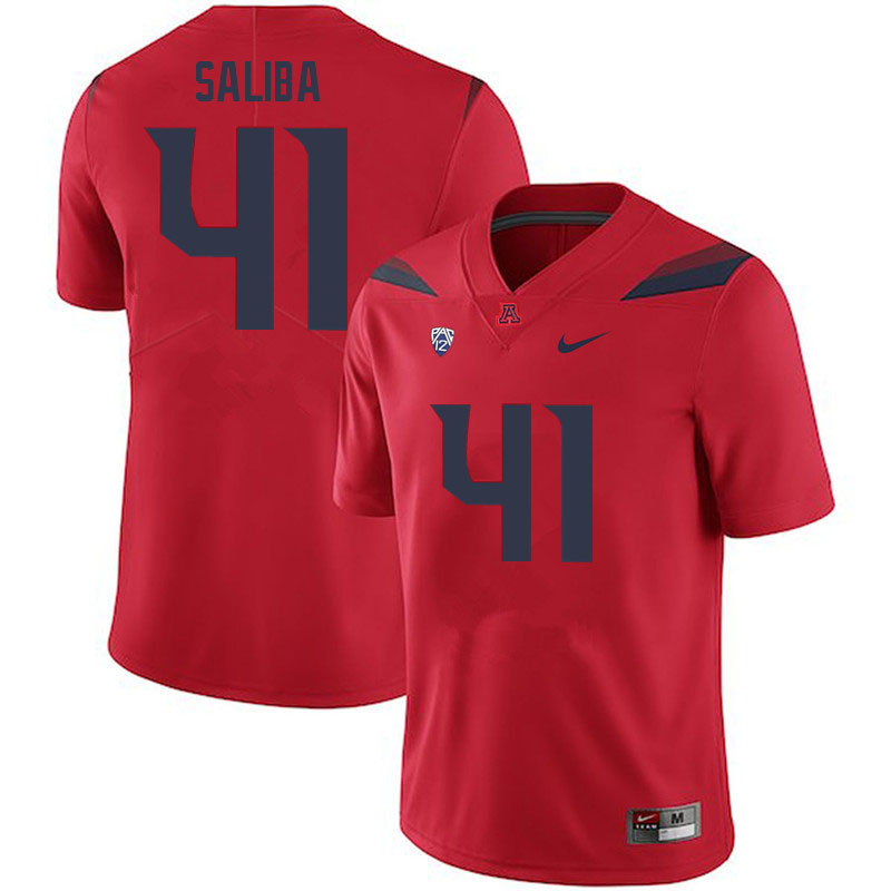 Mens Arizona Wildcats #41 Mike Saliba Nike Red College Football Game Jersey