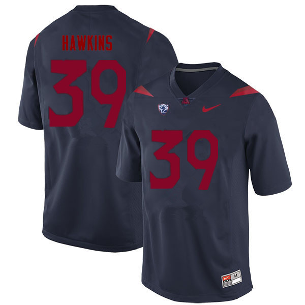 Mens Arizona Wildcats #39 Kameron Hawkins Nike Navy College Football Game Jersey