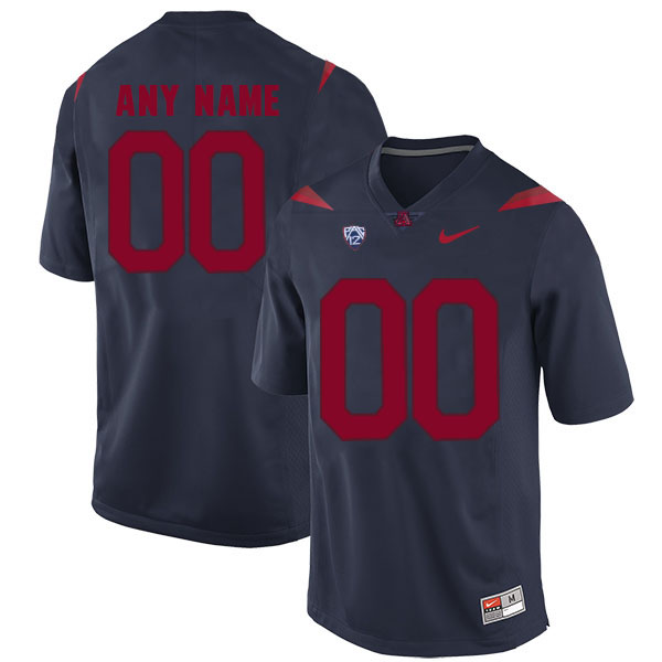 Mens Arizona Wildcats Custom Michael Eletise Nathan Tilford J.J. Taylor Rob Waldrop Chuck Cecil Nike Navy Football Jersey