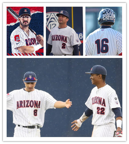 Mens Youth Arizona Wildcats Custom Nike 2023 White Pinstripe Baseball Jersey