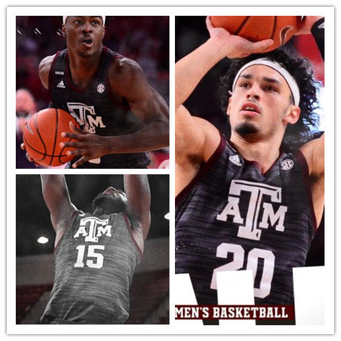 Mens Youth Texas A&M Aggies Custom Adidas Black Texas A&M Basketball Jersey