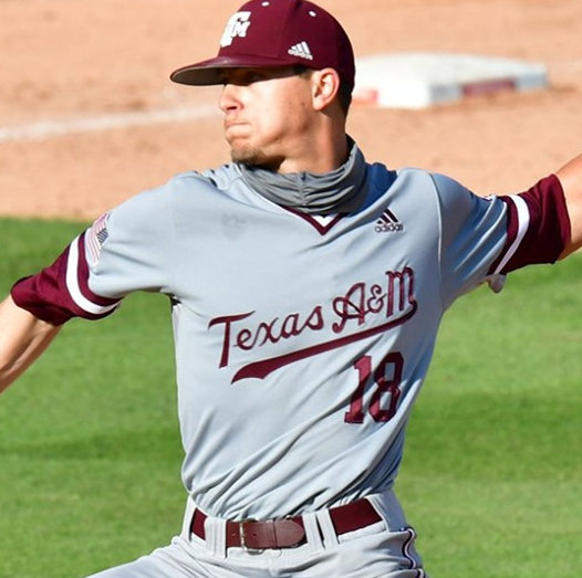 Mens Texas A&M Aggies #18 Chandler Jozwiak Adidas Grey Pullover Texas A&M College Baseball Game Jersey