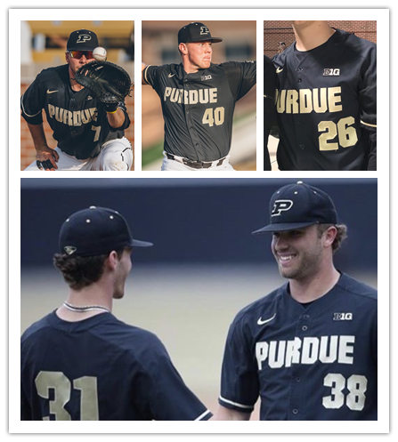 Purdue Boilermakers Custom Nike Black Boilers Classic Baseball Jersey