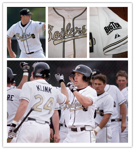 Purdue Boilermakers Custom 2011 White Gold Baseball Jersey