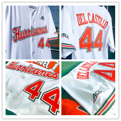 Mens Miami Hurricanes #44 Adrian Del Castillo Adidas 2021 White Hurricanes College Baseball Game Jersey Mens Miami Hurricanes #44 Adrian Del Castillo Adidas 2021 White Hurricanes College Baseball Game Jersey