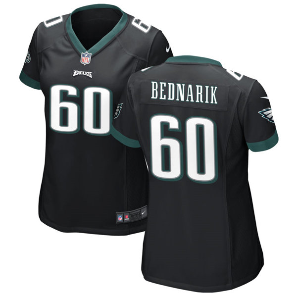 Womens Philadelphia Eagles Retired Player #60 Chuck Bednarik Nike Black Limited Jersey 