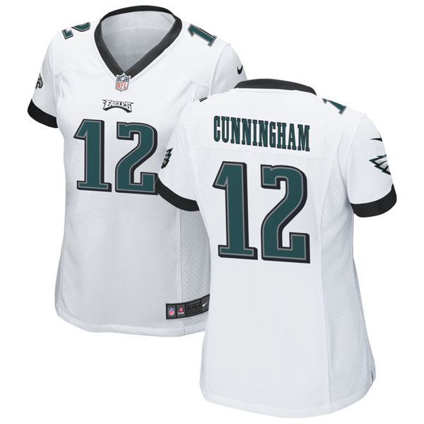Womens Philadelphia Eagles #12 Randall Cunningham Nike White Limited Jersey
