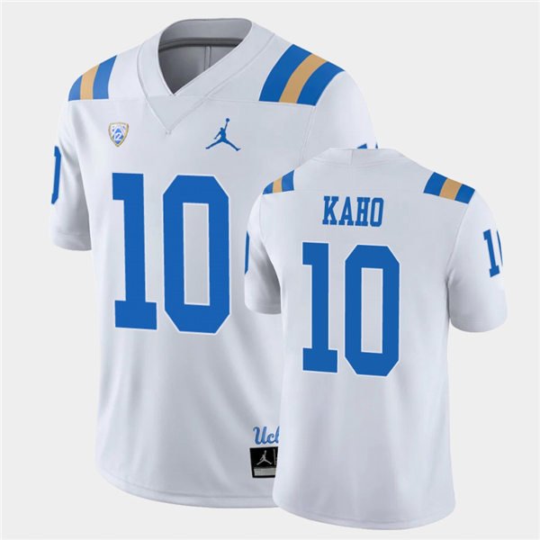 Mens UCLA Bruins #10 Ale Kaho 2021 Jordan White College Football Game Jersey