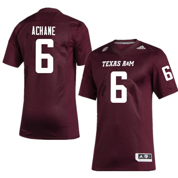 Mens Texas A&M Aggies #6 Devon Achane Adidas 2020 Maroon College Football Game Jersey Mens Texas A&M Aggies #6 Devon Achane Adidas 2020 Maroon College Football Game Jersey
