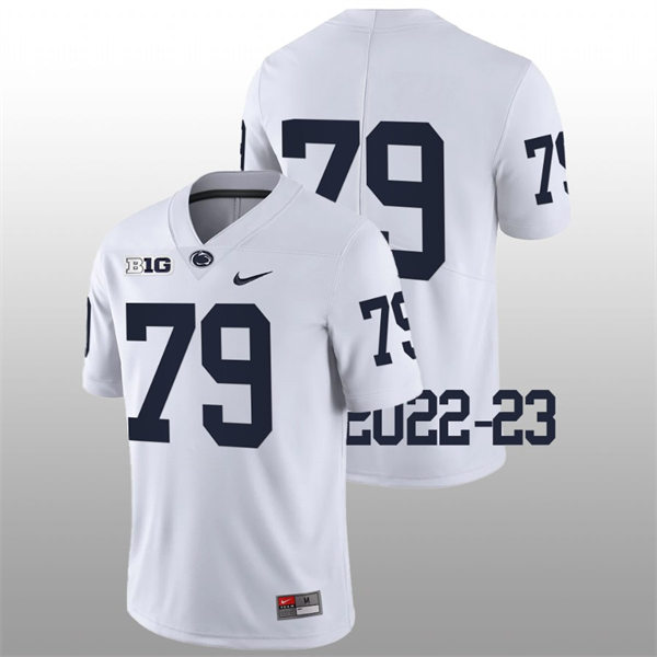 Mens Penn State Nittany Lions #79 Caedan Wallace Nike White College Game Football Jersey