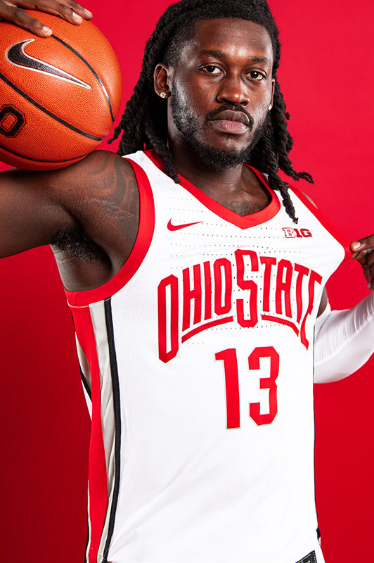 Men's #13 Isaac Likekele Ohio State Buckeyes Elite Nike White Stitched College Basketball Jersey