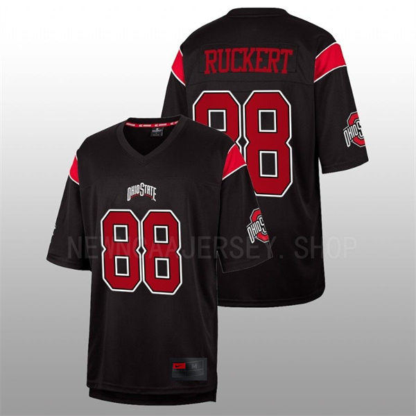 Men's #88 Jeremy Ruckert Ohio State Buckeyes Stitched Nike Black College Football Replica Jersey S-3XL 