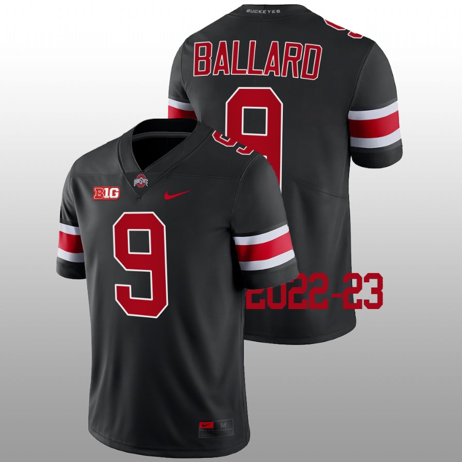 Men's #9 Jayden Ballard Ohio State Buckeyes Stitched Nike Black College Football Replica Jersey S-3XL 