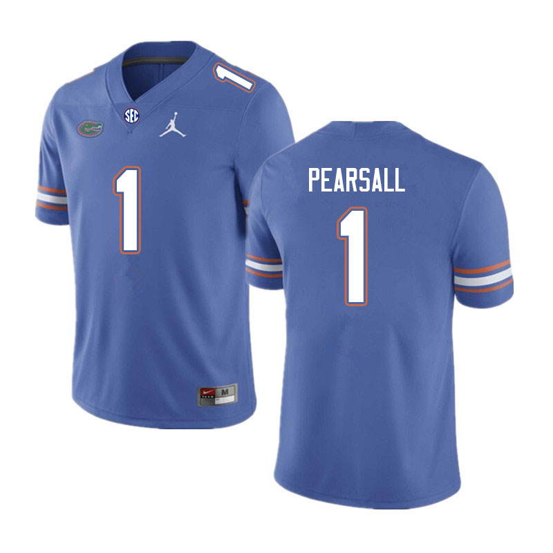 Mens Florida Gators #1 Ricky Pearsall Royal College Football Game Jersey Mens Florida Gators #1 Ricky Pearsall Royal College Football Game Jersey