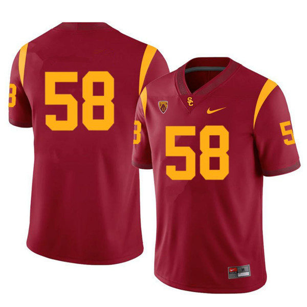 Men's USC Trojans #58 Solomon Tuliaupupu Nike Cardinal Without Name College Football Game Jersey
