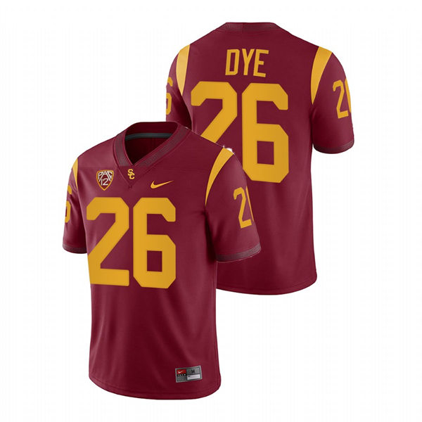 Men's USC Trojans #26 Travis Dye Nike Cardinal College Football Vapor Untouchable Limited Jersey