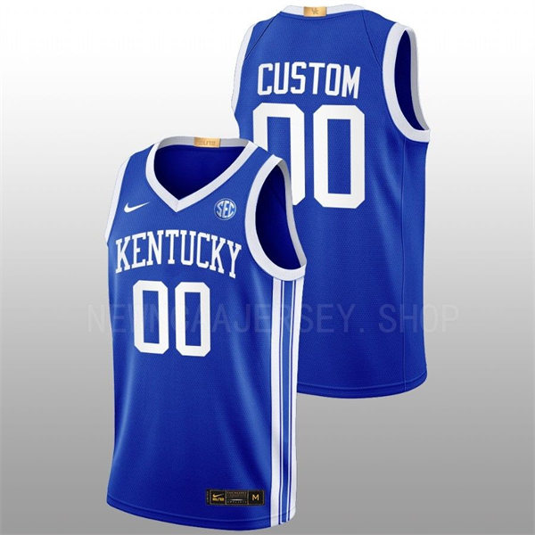 Kentucky Wildcats Custom Nike Royal Away 2025-26 College Basketball Game Jersey