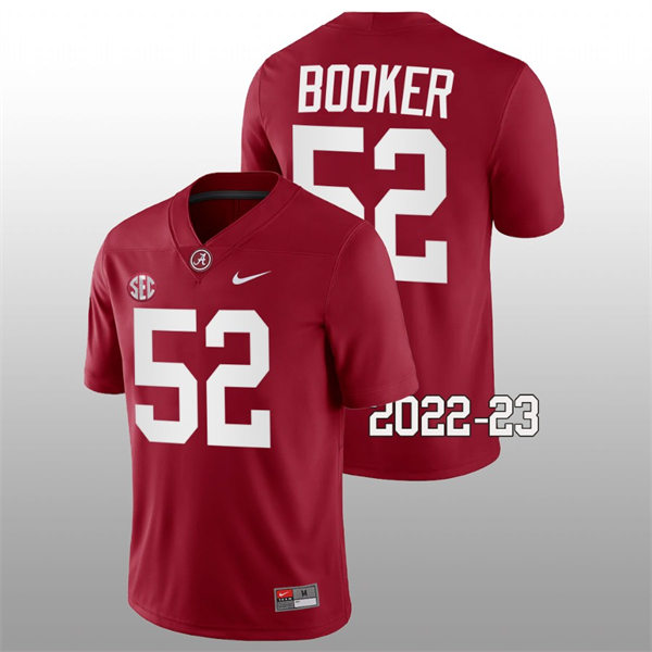 Men's Youth Alabama Crimson Tide #52 Tyler Booker Nike Crimson College Game Football Jersey Men's Youth Alabama Crimson Tide #52 Tyler Booker Nike Crimson College Game Football Jersey