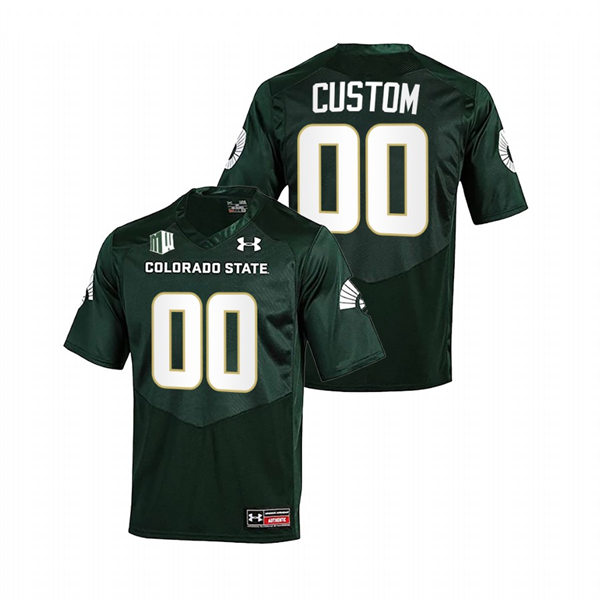 Colorado State Rams Custom 2021 Green College Football Game Jersey