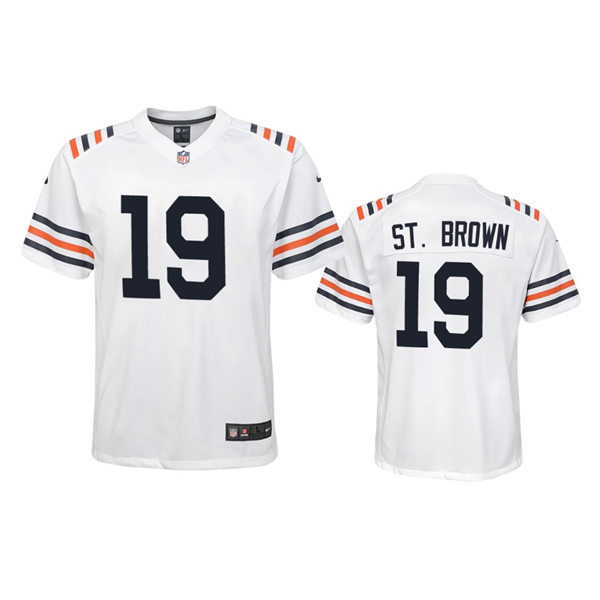 Youth Chicago Bears #19 Equanimeous St. Brown White Alternate 100th Season Classic Jersey