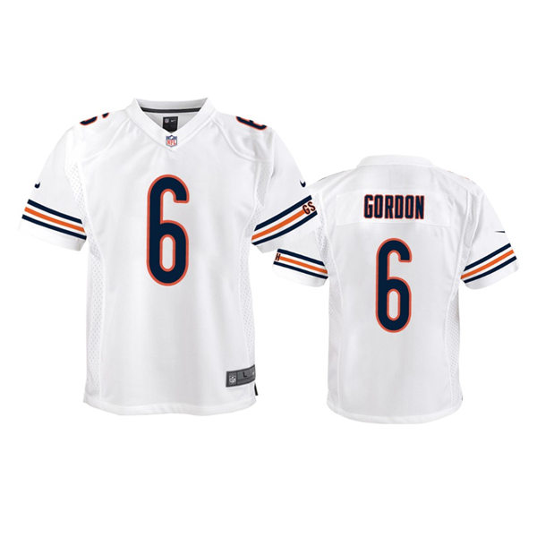 Youth Chicago Bears #6 Kyler Gordon White Alternate 100th Season Classic Jersey