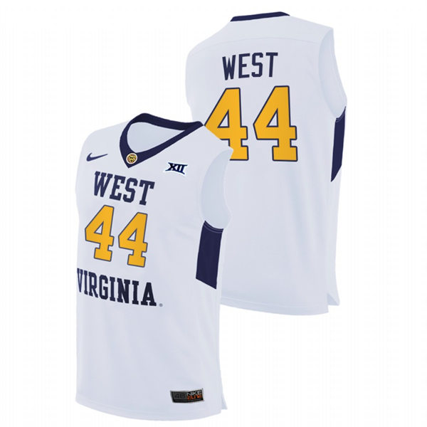 Mens Youth West Virginia Mountaineers #44 Jerry West Nike 2018 White College Basketball Jersey