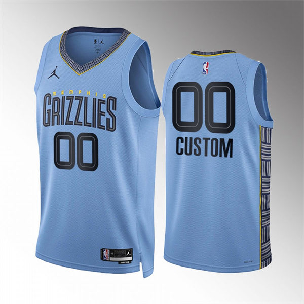  Memphis Grizzlies Custom Nike Light Blue Statement Edition Swingman Jersey