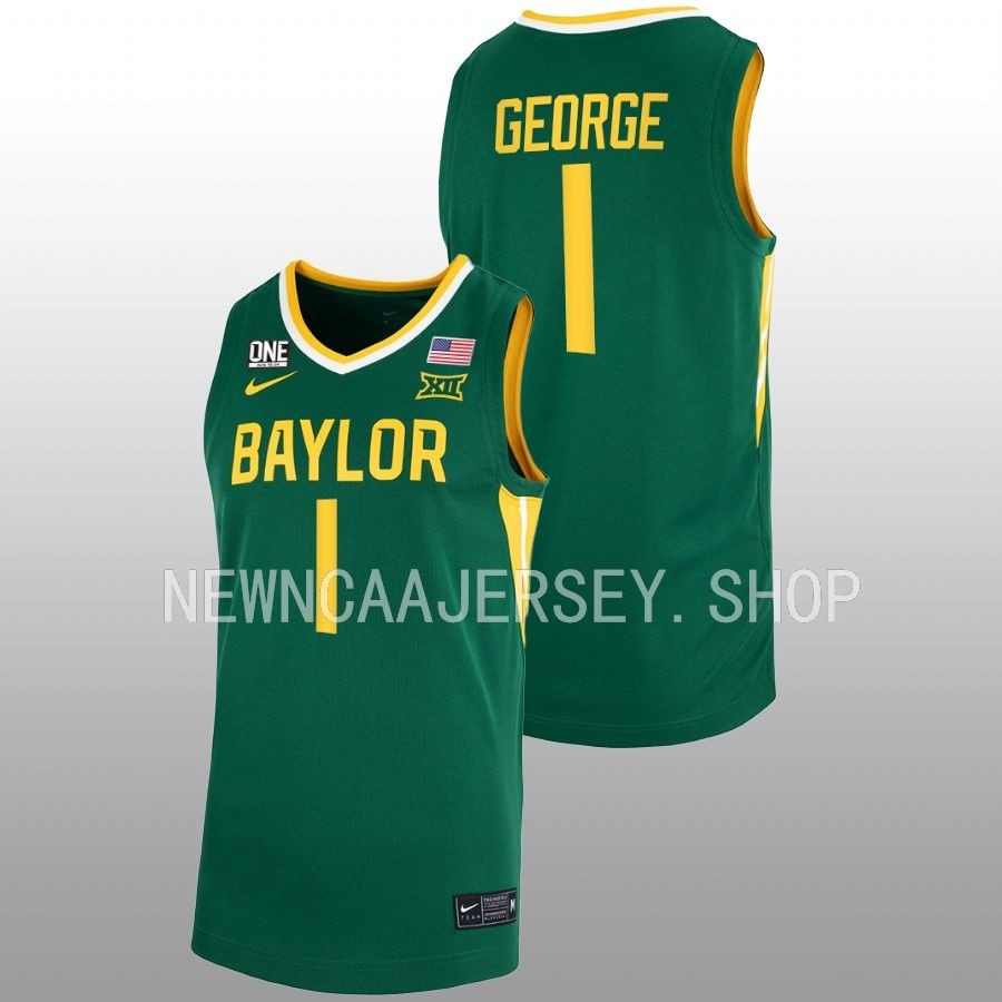 Mens Youth Baylor Bears #1 Keyonte George Nike Green College Basketball Game Jersey Mens Youth Baylor Bears #1 Keyonte George Nike Green College Basketball Game Jersey