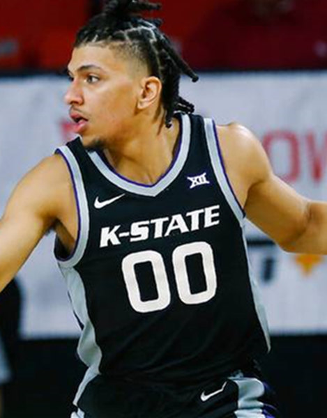Kansas State Wildcats Custom Nike Black College Basketball Game Jerse