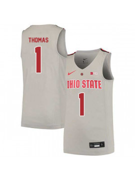 Men's #1 Deshaun Thomas Ohio State Buckeyes Elite Nike Gray Stitched College Basketball Jersey