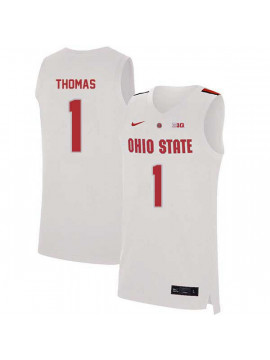 Men's #1 Deshaun Thomas Ohio State Buckeyes Elite Nike White Stitched College Basketball Jersey