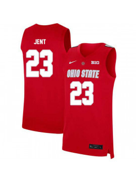 Men's #23 Jimmy Jent Ohio State Buckeyes Elite Nike Scarlet Stitched College Basketball Jersey