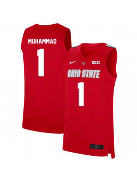 Men's #1 Luther Muhammad Ohio State Buckeyes Elite Nike Scarlet Stitched College Basketball Jersey
