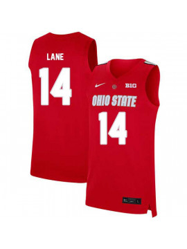 Men's #14 Joey Lane Ohio State Buckeyes Elite Nike Scarlet Stitched College Basketball Jersey