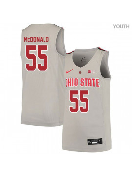 Youth's #55 Trey McDonald Ohio State Buckeyes Elite Nike Gray Stitched College Basketball Jersey