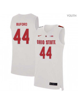 Youth's #44 William Buford Ohio State Buckeyes Elite Nike White Stitched College Basketball Jersey