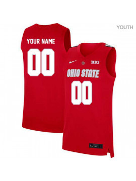 Youth's Custom Ohio State Buckeyes Elite Nike Red Stitched College Basketball Jersey
