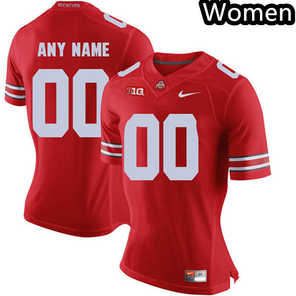 Women's Custom Ohio State Buckeyes Stitched College Football Game Jersey Nike Scarlet S-3XL
