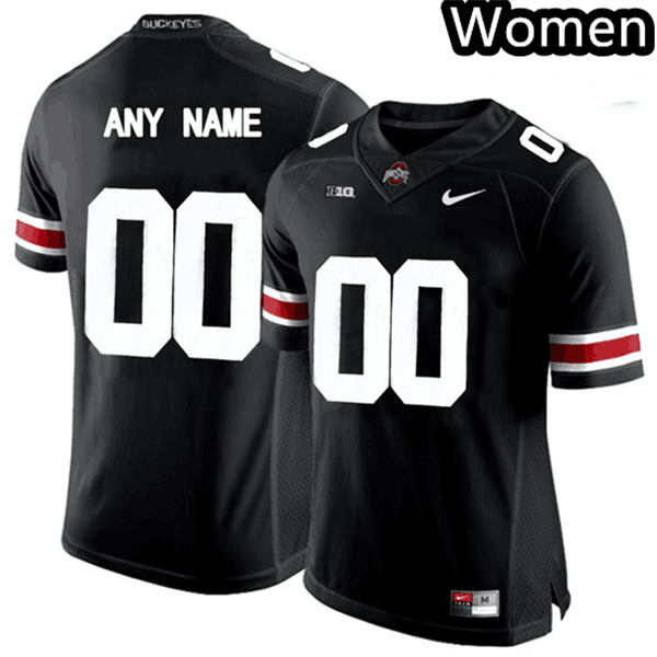 Women's Custom Ohio State Buckeyes Stitched College Football Game Jersey Nike Black S-3XL