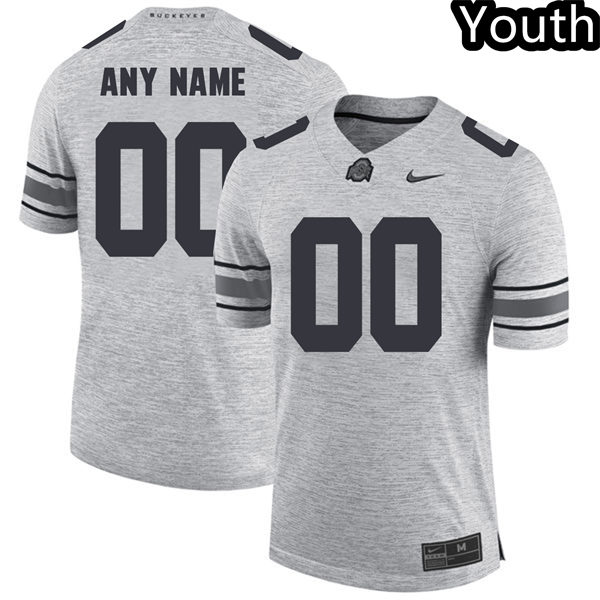 Youth's Custom Ohio State Buckeyes Stitched College Football Game Jersey Nike Gray S-2XL