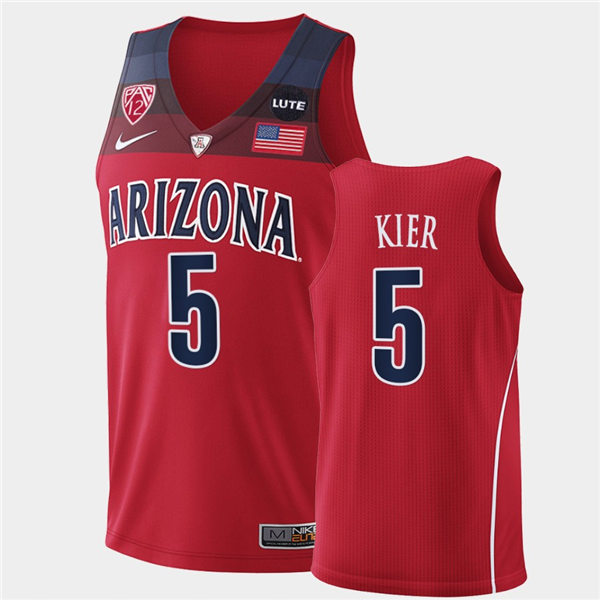 Mens Arizona Wildcats #5 Justin Kier Nike Red College Basketball Game Jersey