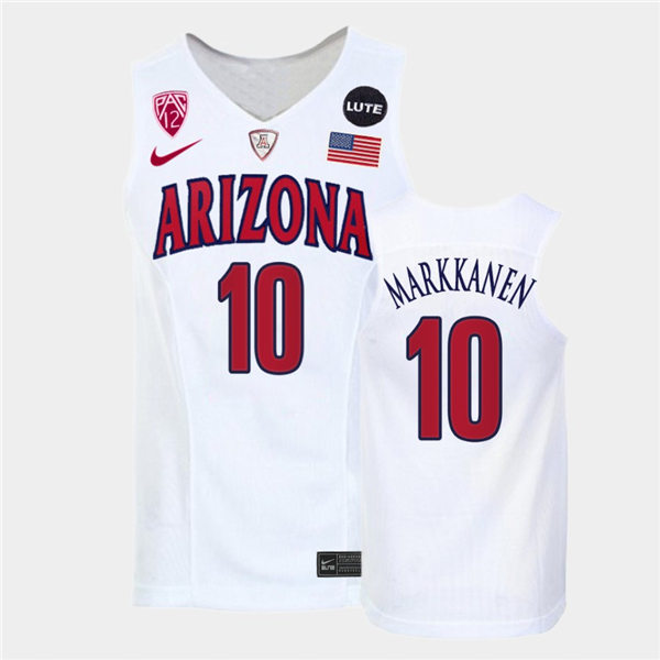 Mens Arizona Wildcats #10 Lauri Markkanen Nike White Retro College Basketball Jersey Mens Arizona Wildcats #10 Lauri Markkanen Nike White Retro College Basketball Jersey