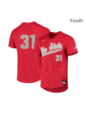 Youth #31 Will Pfennig Ohio State Buckeyes Nike Scarlet Stitched College Baseball Jersey