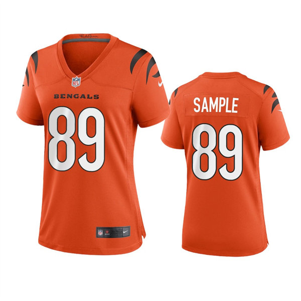 Womens Cincinnati Bengals #89 Drew Sample Nike Orange Limited Jersey