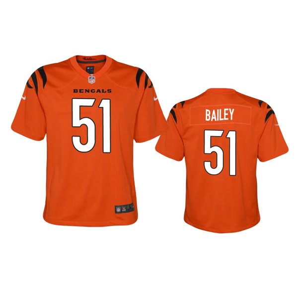 Youth Cincinnati Bengals #51 Markus Bailey Nike Orange Limited Jersey
