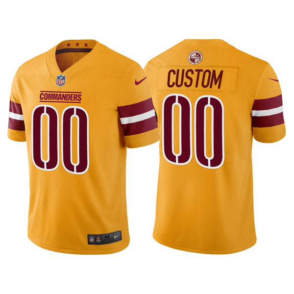 Washington Commanders Custom Nike 2024 Gold Vapor Limited Jersey