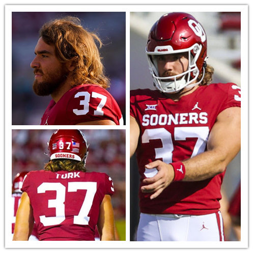 Men Oklahoma Sooners #37 Michael Turk Crimson Jordan College Football Game Jersey Men Oklahoma Sooners #37 Michael Turk Crimson Jordan College Football Game Jersey